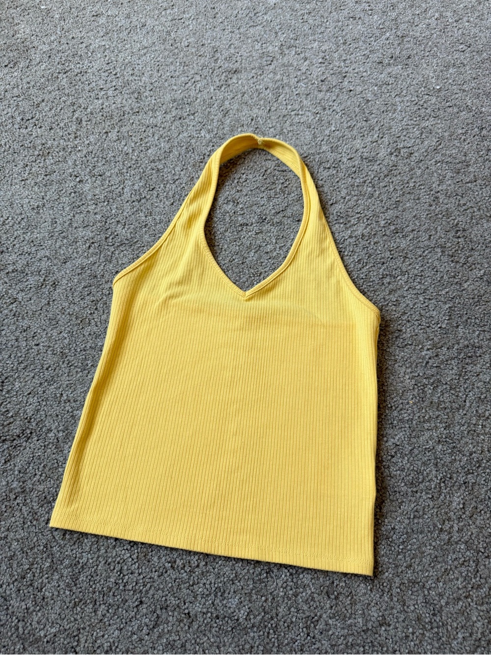 Yellow halter tank top